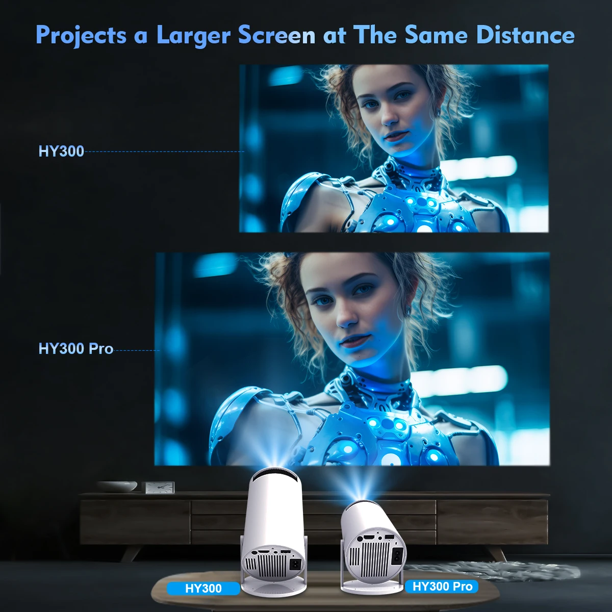Magcubic Projector HY300 Pro 4K Android 11 Dual Wifi6 260ANSI Allwinner H713 BT5.0 1080P 1280*720P Home Cinema Outdoor Projetor Magcubic Projector HY300 Pro 4K Android 11 Dual Wifi6 260ANSI Allwinner H713 BT5.0 1080P 1280*720P Home Cinema Outdoor Projetor