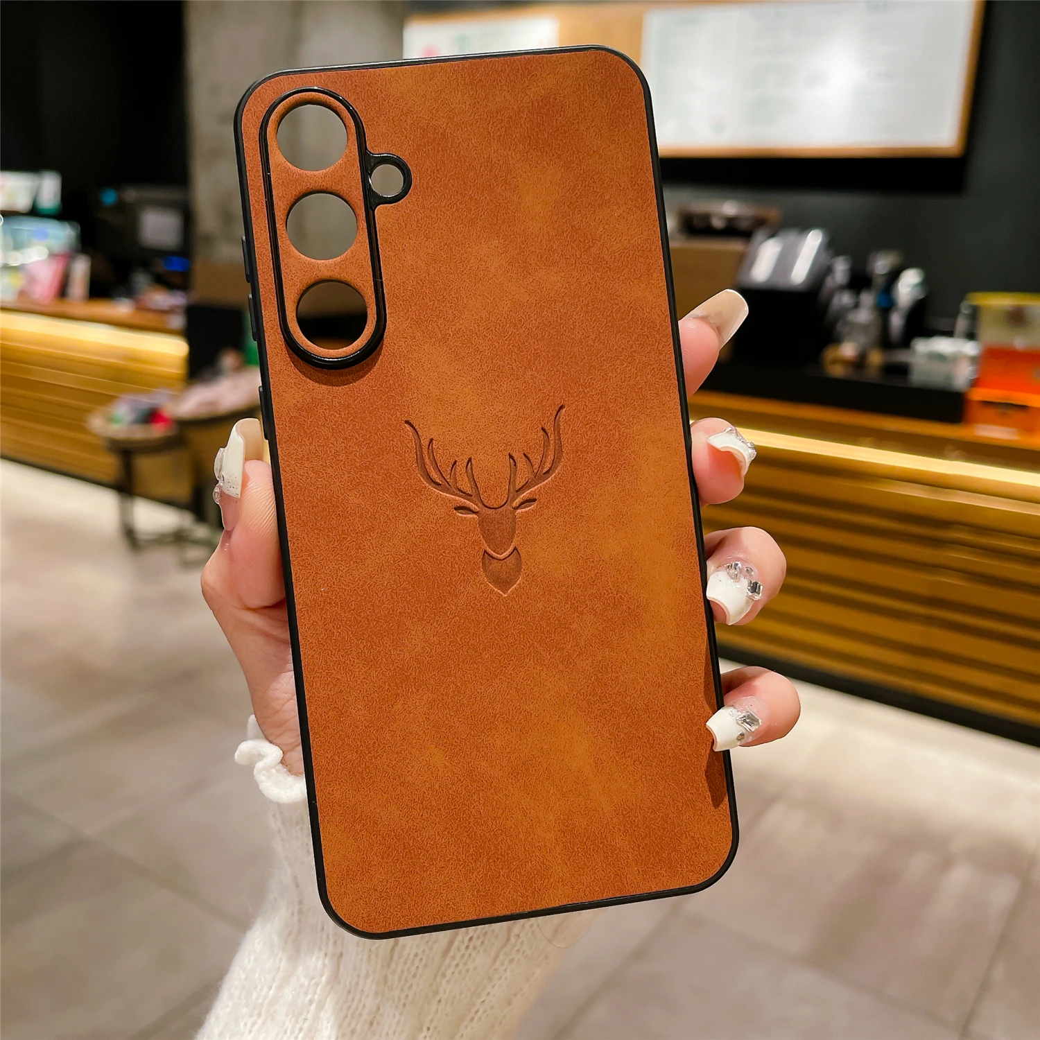 Luxury Leather Case For Samsung Phone Protective Back Cover Case