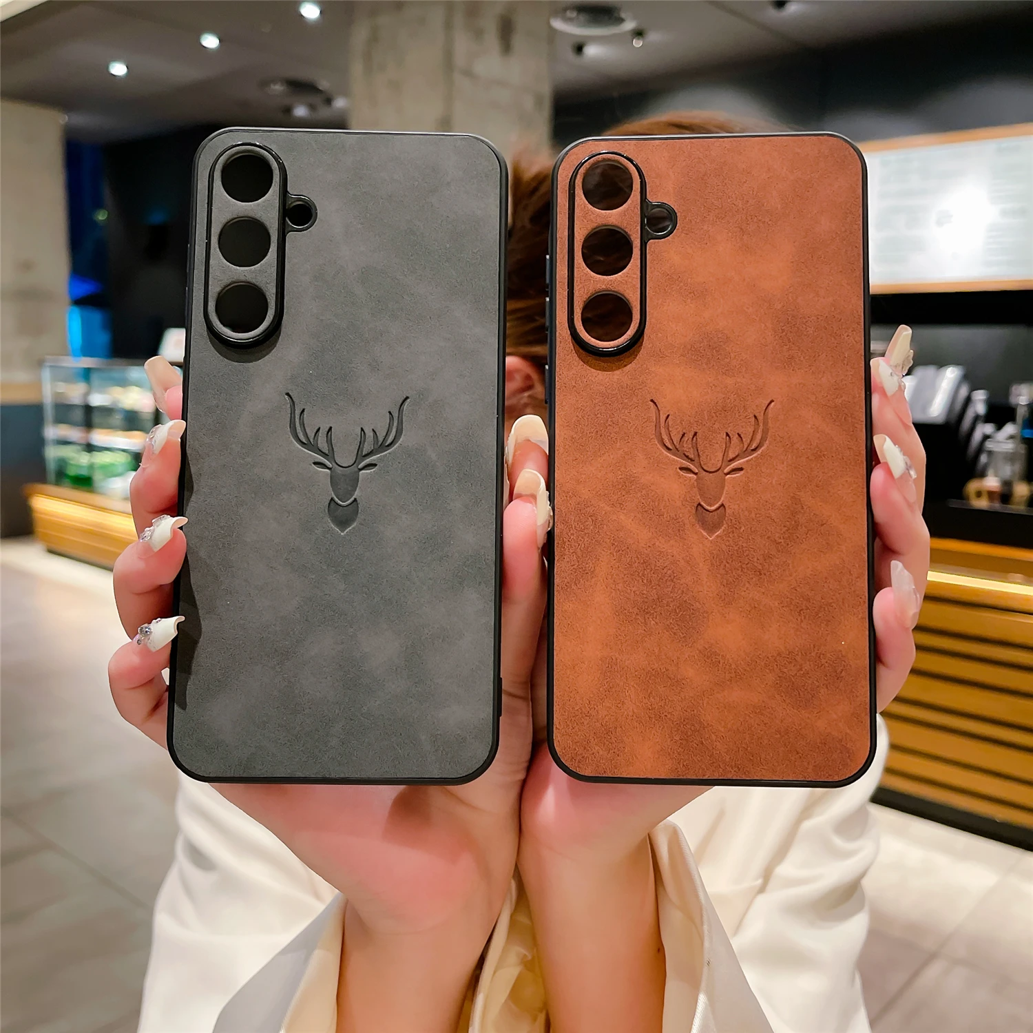 Luxury Leather Case For Samsung Phone Protective Back Cover Case