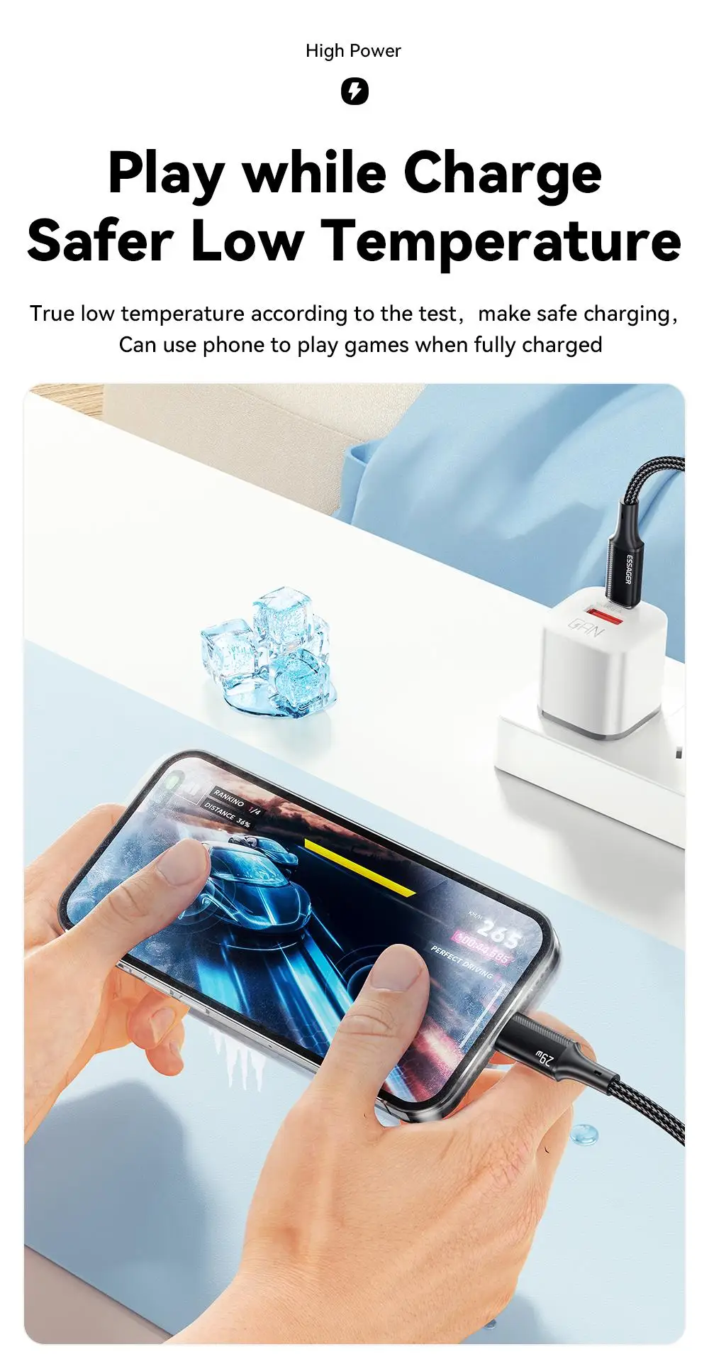 Wire 29W PD Fast Charging Type C To Lighting Data Cord