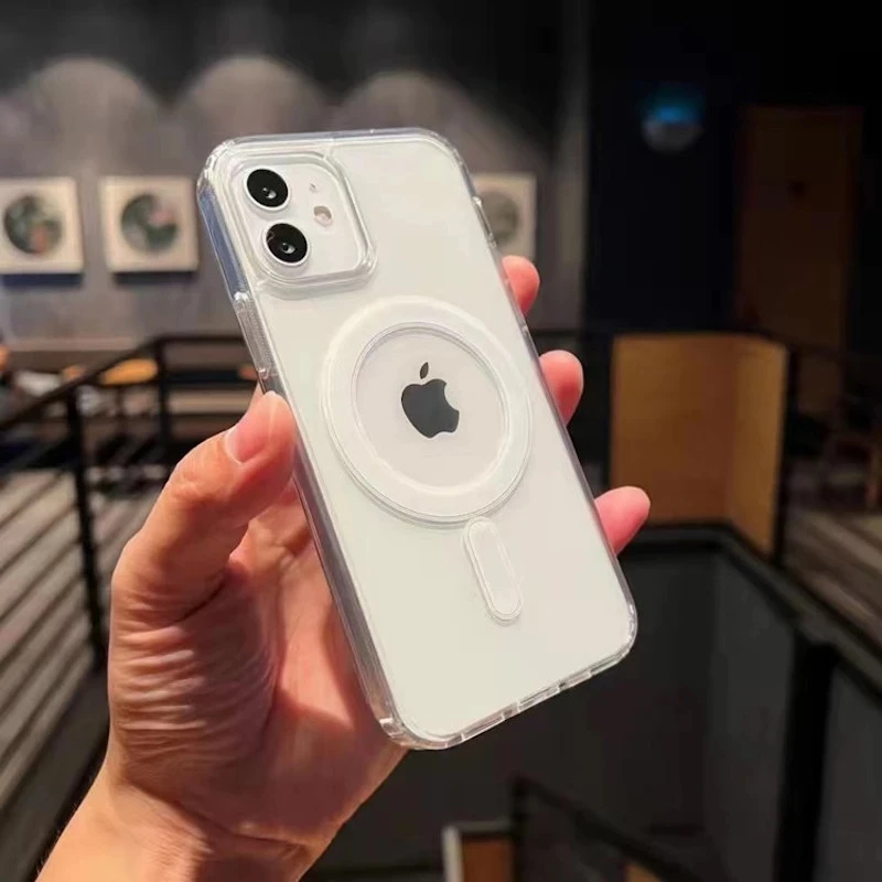 Hard Crystal Original Magnectic Case For iPhone Magsafe Wireless Charging Cover