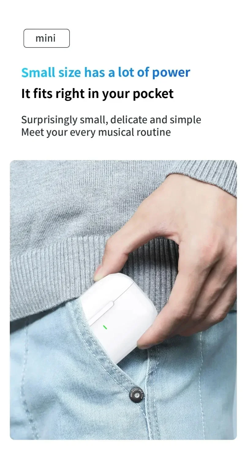 A7Pro ENC Wireless Earphones Bluetooth 5.3 Headphones TWS HIfI Noise Cancell Stereo Music Earbuds Touch Control Earbuds