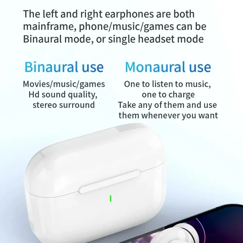 A7Pro ENC Wireless Earphones Bluetooth 5.3 Headphones TWS HIfI Noise Cancell Stereo Music Earbuds Touch Control Earbuds