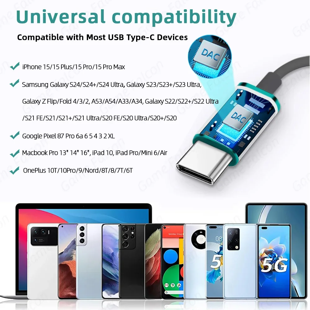 USB Type C Headphone HiFi Bass Stereo Volume Control Mic 3.5mm Wired Earbuds USB Type C Headphone HiFi Bass Stereo Volume Control Mic 3.5mm Wired Earbuds