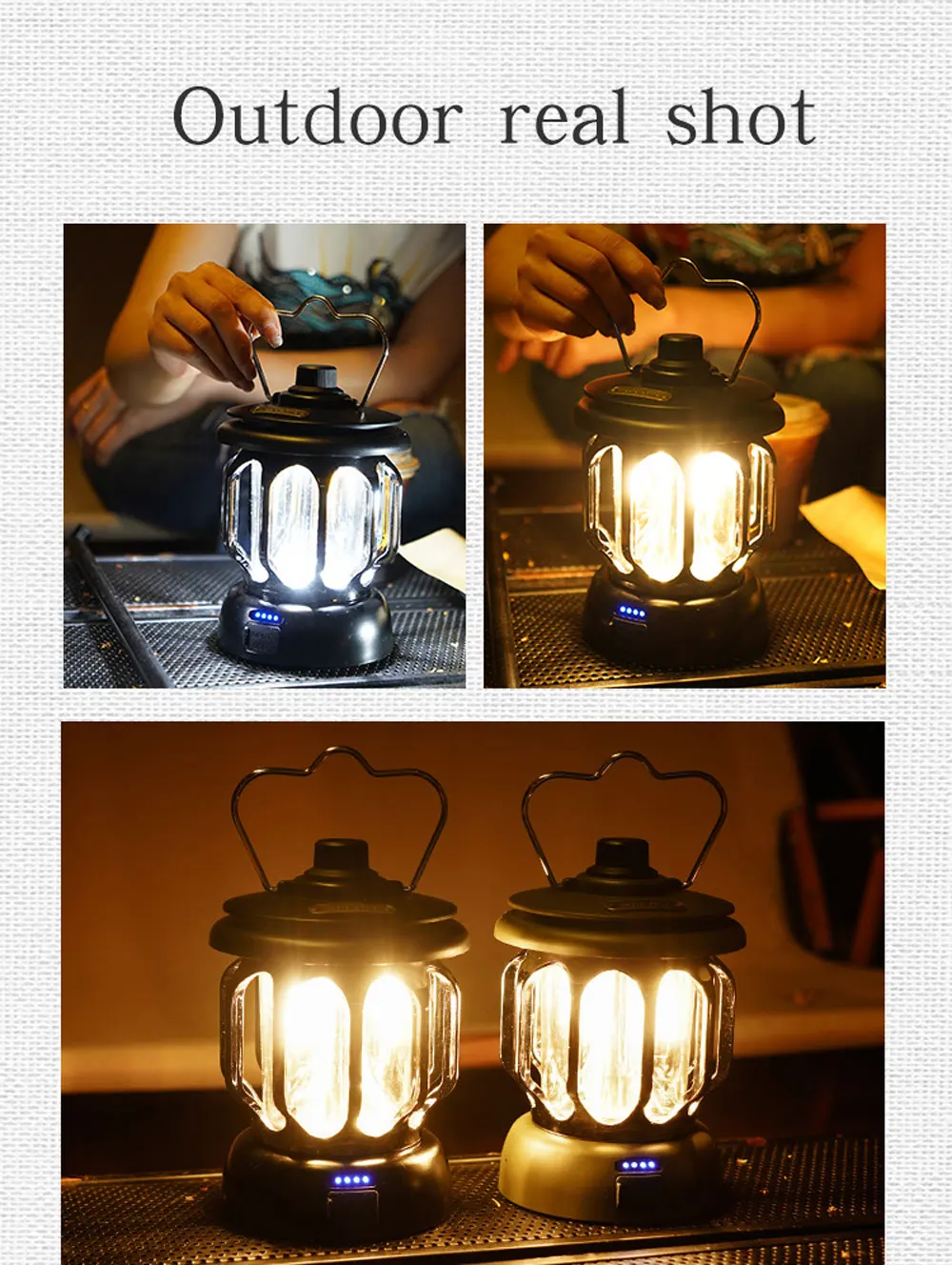 Retro Portable Camping Lantern 6000mAh Outdoor Kerosene Vintage Camp Lamp 3 Lighting Modes Tent Light for Hiking Climbing Yard Retro Portable Camping Lantern 6000mAh Outdoor Kerosene Vintage Camp Lamp 3 Lighting Modes Tent Light for Hiking Climbing Yard