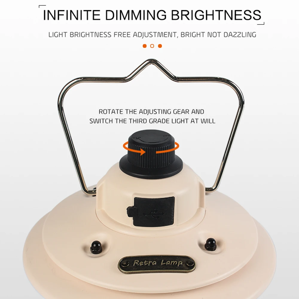 Retro Portable Camping Lantern 6000mAh Outdoor Kerosene Vintage Camp Lamp 3 Lighting Modes Tent Light for Hiking Climbing Yard Retro Portable Camping Lantern 6000mAh Outdoor Kerosene Vintage Camp Lamp 3 Lighting Modes Tent Light for Hiking Climbing Yard