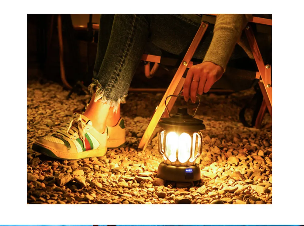 Retro Portable Camping Lantern 6000mAh Outdoor Kerosene Vintage Camp Lamp 3 Lighting Modes Tent Light for Hiking Climbing Yard Retro Portable Camping Lantern 6000mAh Outdoor Kerosene Vintage Camp Lamp 3 Lighting Modes Tent Light for Hiking Climbing Yard