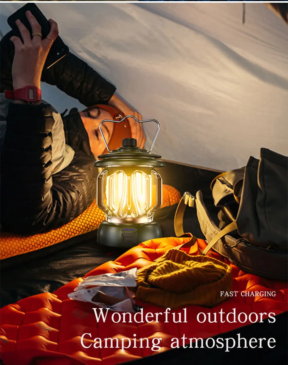 Retro Portable Camping Lantern 6000mAh Outdoor Kerosene Vintage Camp Lamp 3 Lighting Modes Tent Light for Hiking Climbing Yard Retro Portable Camping Lantern 6000mAh Outdoor Kerosene Vintage Camp Lamp 3 Lighting Modes Tent Light for Hiking Climbing Yard