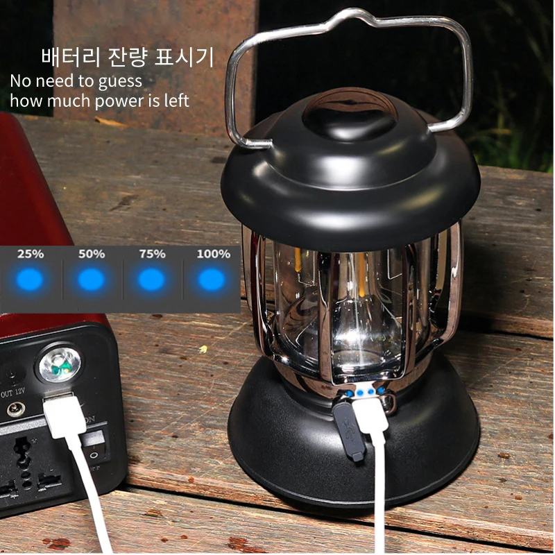 Retro Portable Camping Lantern 6000mAh Outdoor Kerosene Vintage Camp Lamp 3 Lighting Modes Tent Light for Hiking Climbing Yard Retro Portable Camping Lantern 6000mAh Outdoor Kerosene Vintage Camp Lamp 3 Lighting Modes Tent Light for Hiking Climbing Yard