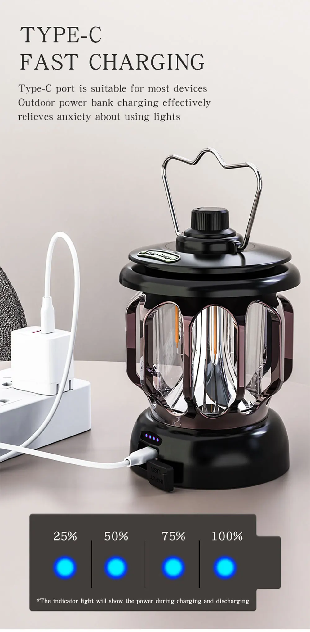 Retro Portable Camping Lantern 6000mAh Outdoor Kerosene Vintage Camp Lamp 3 Lighting Modes Tent Light for Hiking Climbing Yard Retro Portable Camping Lantern 6000mAh Outdoor Kerosene Vintage Camp Lamp 3 Lighting Modes Tent Light for Hiking Climbing Yard