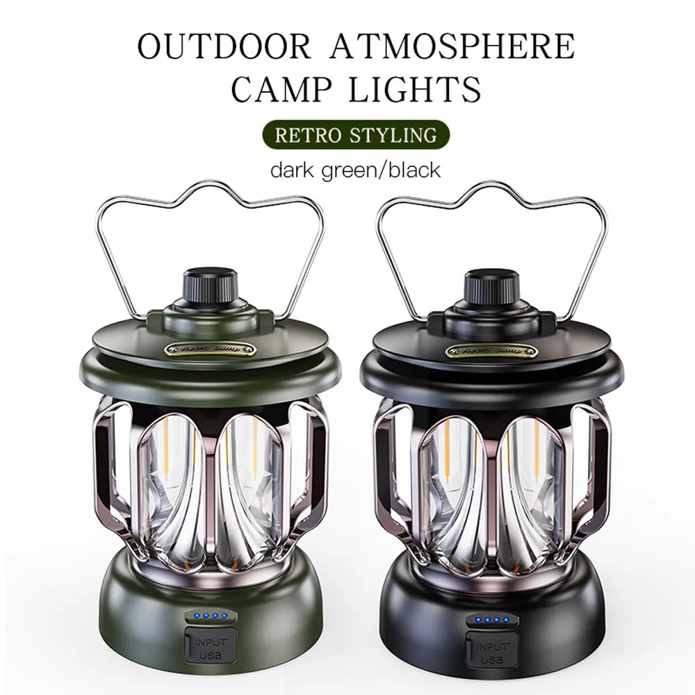 Retro Portable Camping Lantern 6000mAh Outdoor Kerosene Vintage Camp Lamp 3 Lighting Modes Tent Light for Hiking Climbing Yard Retro Portable Camping Lantern 6000mAh Outdoor Kerosene Vintage Camp Lamp 3 Lighting Modes Tent Light for Hiking Climbing Yard