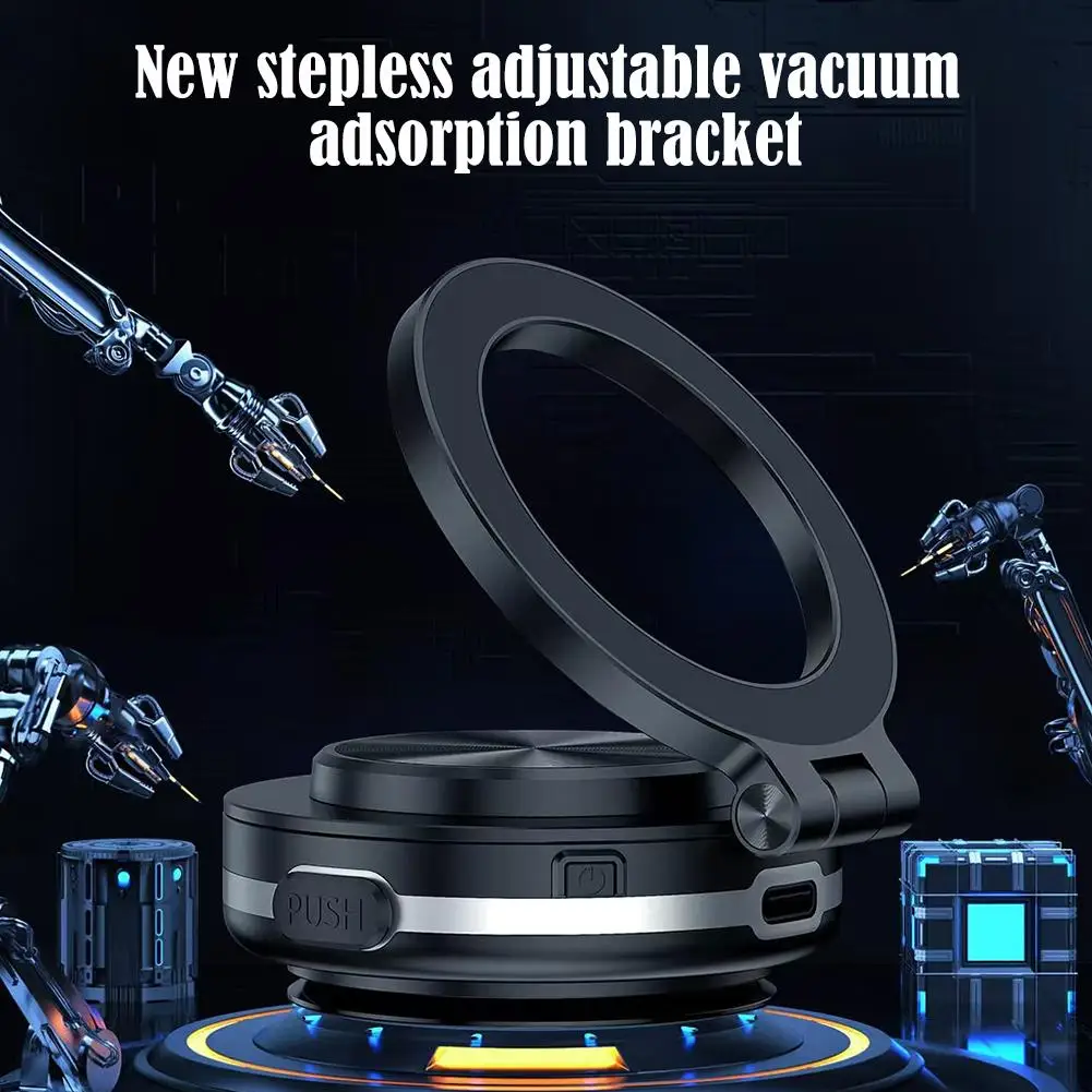 Intelligent Car Mount Mobile Phone Holder Magnetic Black Technology Universal Adsorption Bracket Vacuum Adsorption Stable Intelligent Car Mount Mobile Phone Holder Magnetic Black Technology Universal Adsorption Bracket Vacuum Adsorption Stable