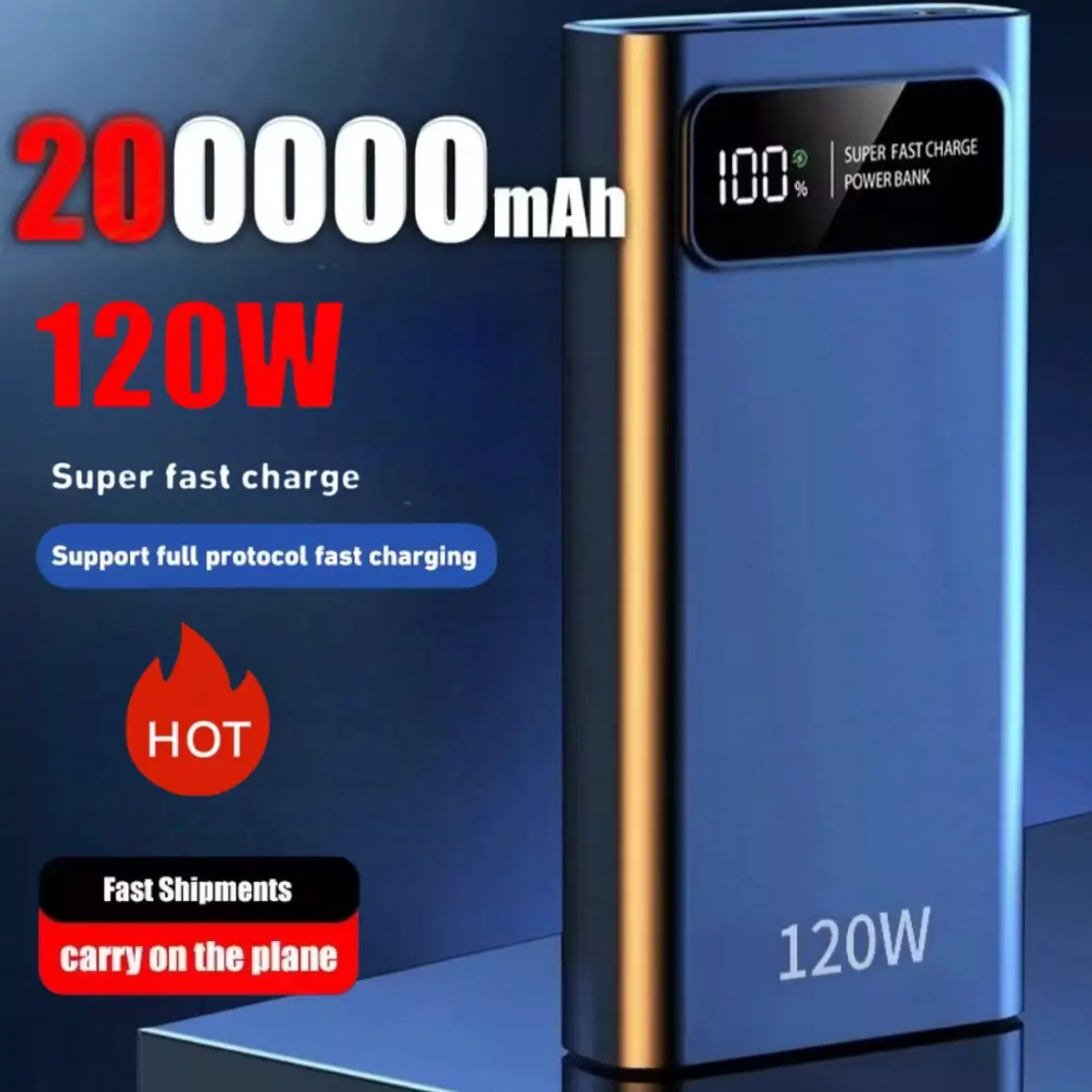 200000mah Digital Display Battery High Capacity  Power Bank 120w Power Bank Super Fast Charging For Iphone Samsung Xiaomi Huawei 200000mah Digital Display Battery High Capacity  Power Bank 120w Power Bank Super Fast Charging For Iphone Samsung Xiaomi Huawei