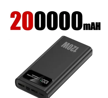 200000mah Digital Display Battery High Capacity Power Bank 120w Power Bank Super Fast Charging For Iphone Samsung Xiaomi Huawei 200000mah Digital Display Battery High Capacity Power Bank 120w Power Bank Super Fast Charging For Iphone Samsung Xiaomi Huawei