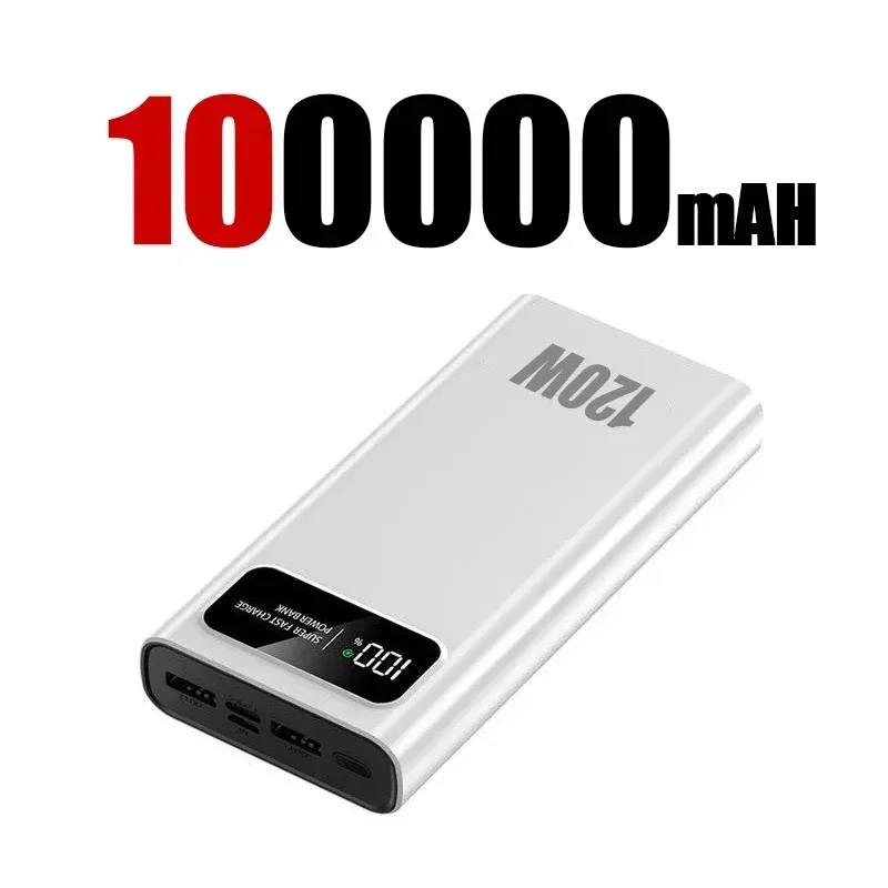 200000mah Digital Display Battery High Capacity Power Bank 120w Power Bank Super Fast Charging For Iphone Samsung Xiaomi Huawei 200000mah Digital Display Battery High Capacity Power Bank 120w Power Bank Super Fast Charging For Iphone Samsung Xiaomi Huawei