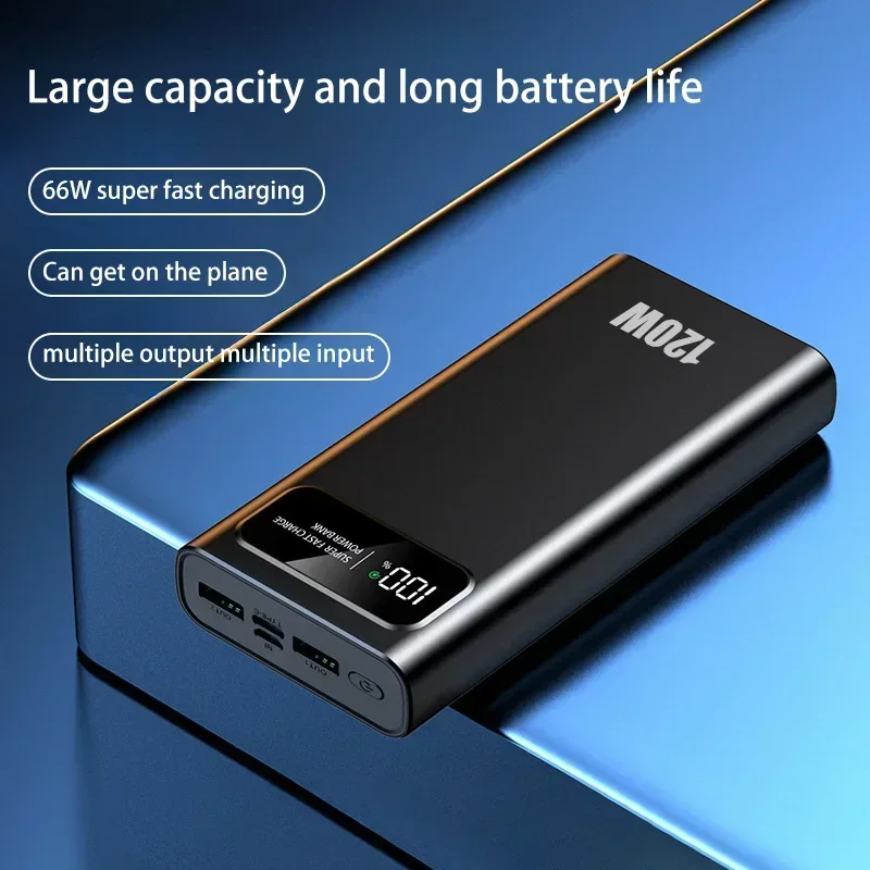 200000mah Digital Display Battery High Capacity  Power Bank 120w Power Bank Super Fast Charging For Iphone Samsung Xiaomi Huawei 200000mah Digital Display Battery High Capacity  Power Bank 120w Power Bank Super Fast Charging For Iphone Samsung Xiaomi Huawei