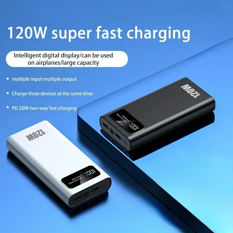 200000mah Digital Display Battery High Capacity Power Bank 120w Power Bank Super Fast Charging For Iphone Samsung Xiaomi Huawei 200000mah Digital Display Battery High Capacity Power Bank 120w Power Bank Super Fast Charging For Iphone Samsung Xiaomi Huawei