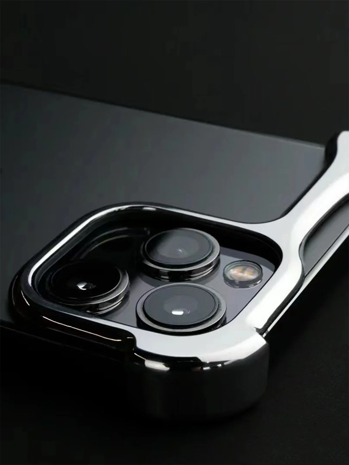 Luxury Irregular Aluminum Alloy Bumper Phone Case For IPhone Lens Film Protection Metal Cover