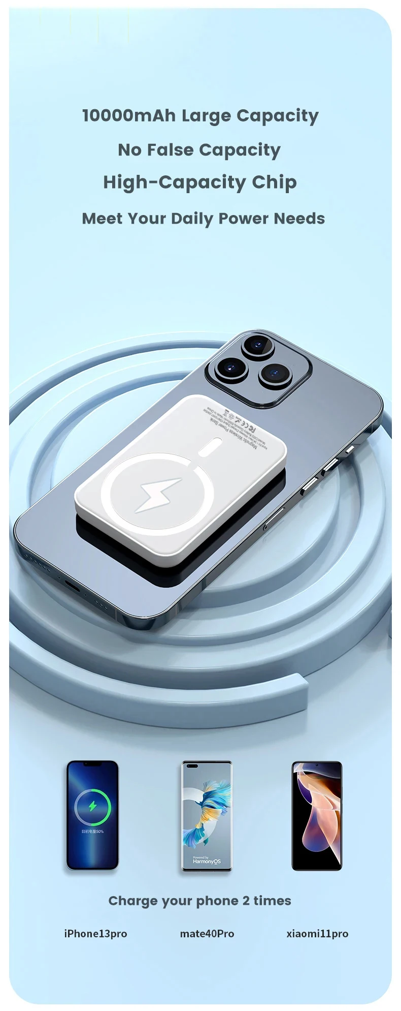 Magnetic Powerbank For iPhone Original External Battery Portable Wireless Charger for apple magsafe Power Bank Spare Battery Magnetic Powerbank For iPhone Original External Battery Portable Wireless Charger for apple magsafe Power Bank Spare Battery