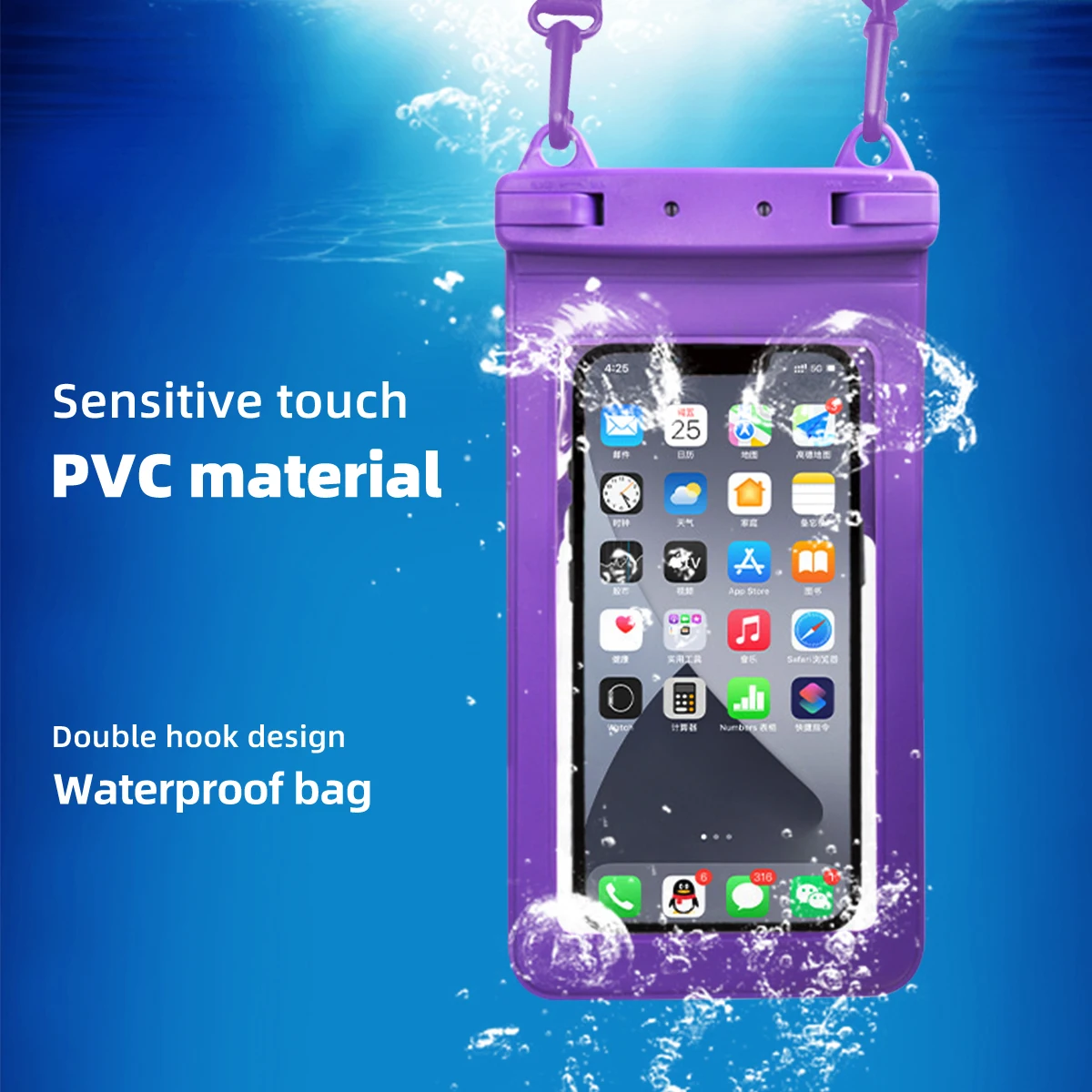 FONKEN Full View Waterproof Case for Phone Underwater Snow Rainforest Transparent Dry Bag Swimming Pouch Big Mobile Phone Covers FONKEN Full View Waterproof Case for Phone Underwater Snow Rainforest Transparent Dry Bag Swimming Pouch Big Mobile Phone Covers