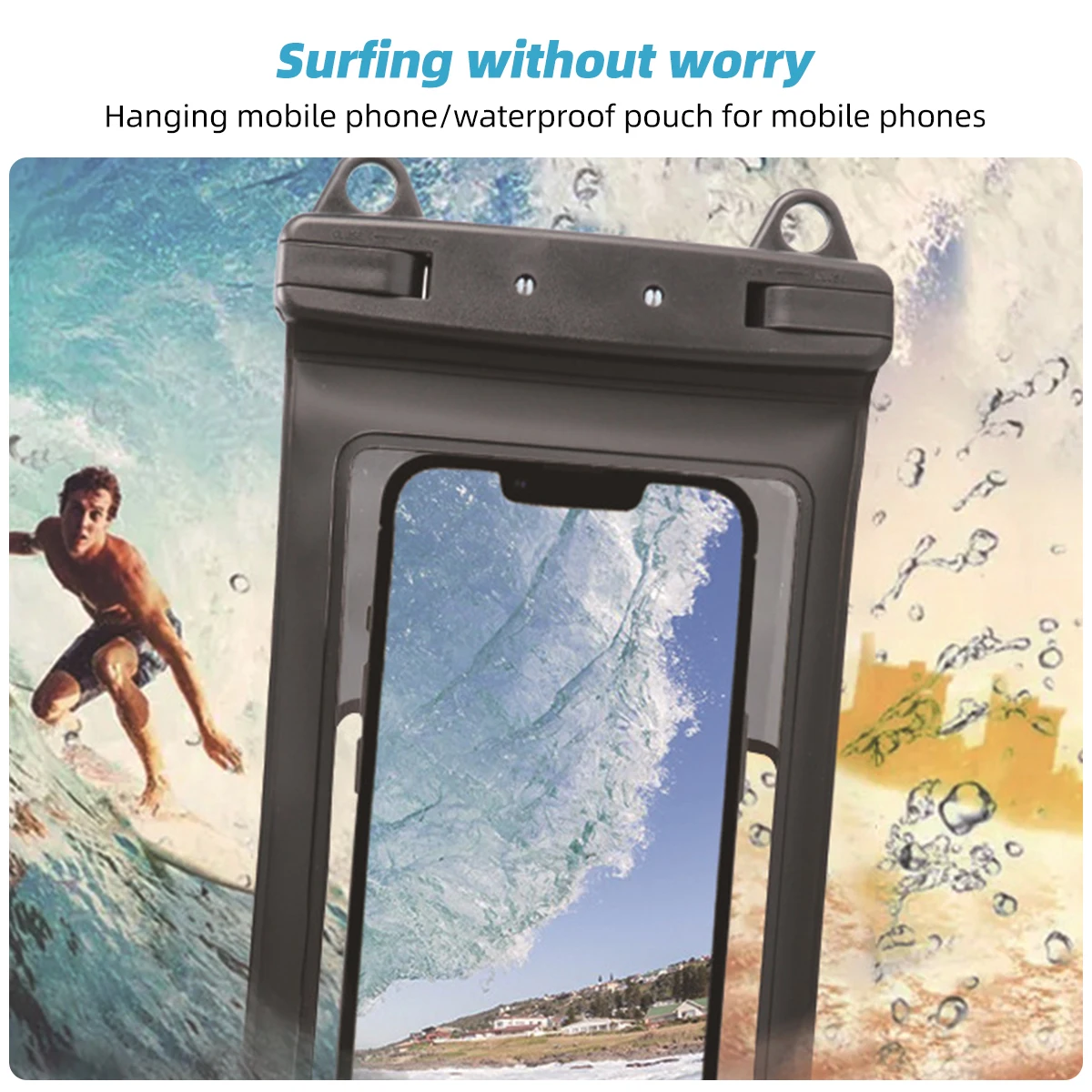 FONKEN Full View Waterproof Case for Phone Underwater Snow Rainforest Transparent Dry Bag Swimming Pouch Big Mobile Phone Covers FONKEN Full View Waterproof Case for Phone Underwater Snow Rainforest Transparent Dry Bag Swimming Pouch Big Mobile Phone Covers